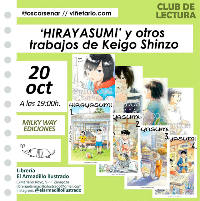 Club de Lectura de cómic y manga. 'Hirayasumi y otros trabajos de Keigo Shinzo'.